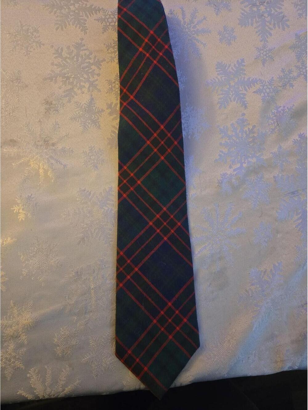 Vintage Boston Traders Wool Blend Plaid Tie